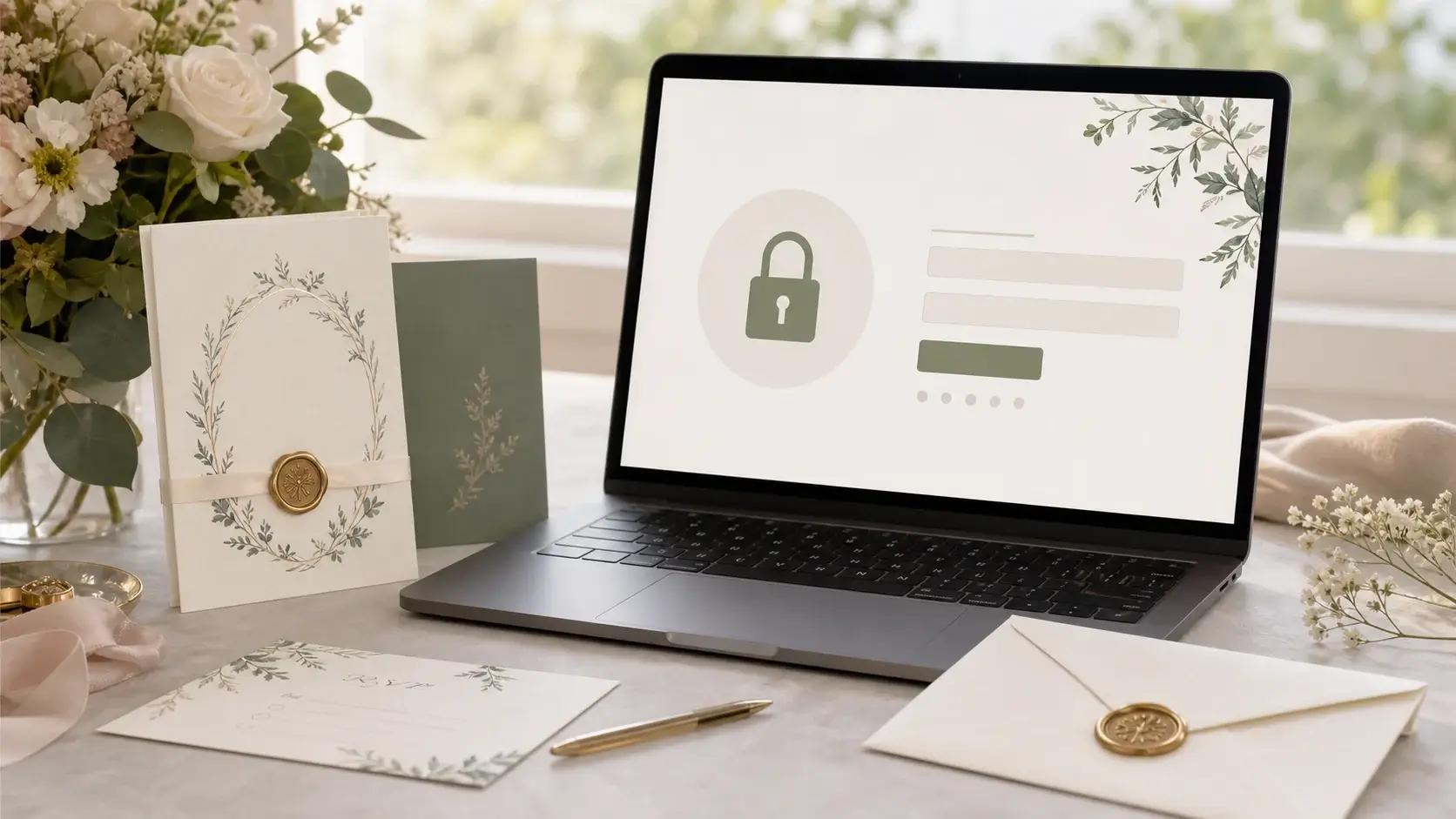 Hochzeitsseite mit Passwort oder Einladungscode schützen