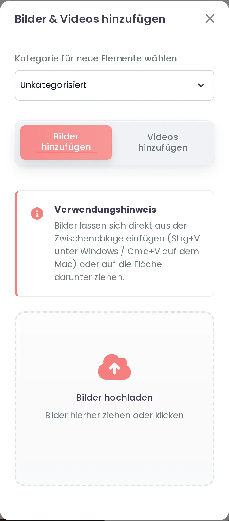 Gästefotos freigeben